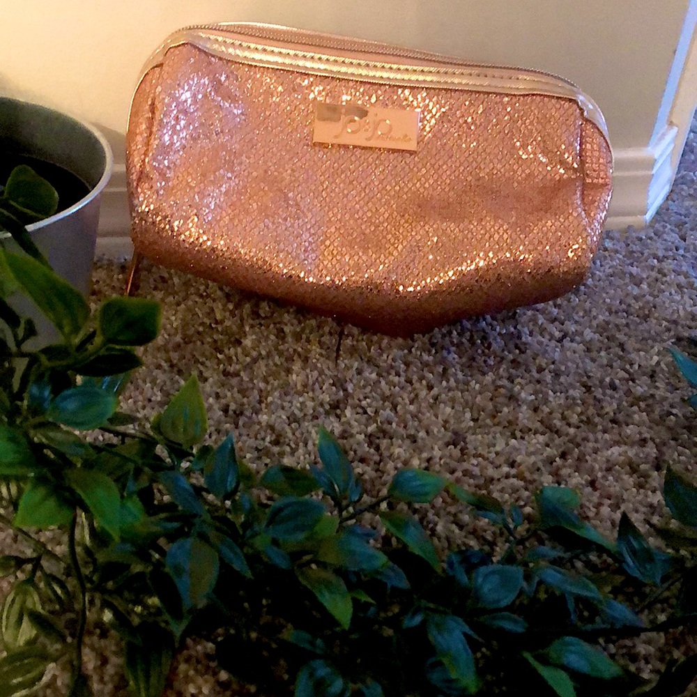 Rose Gold Sparkly Makeup/Travel Bag